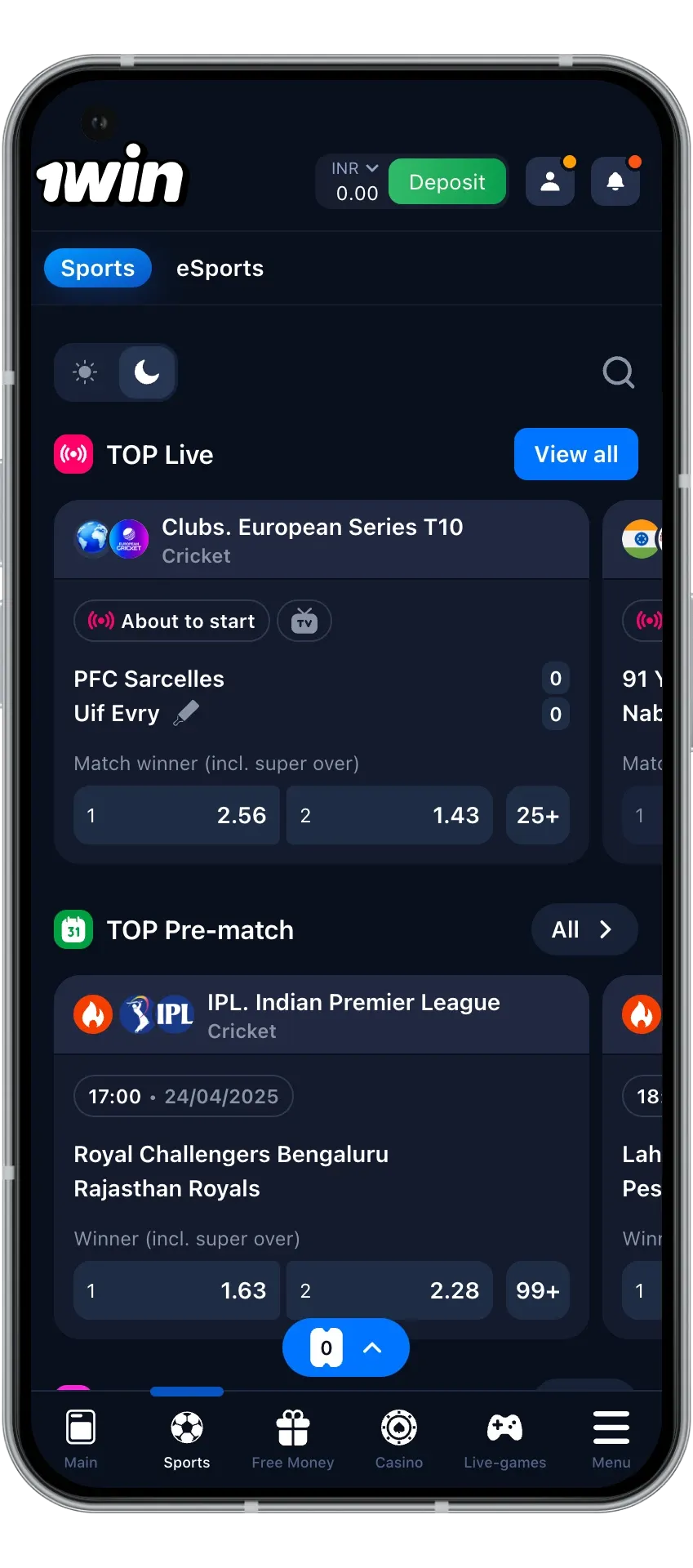 Join 1Win and enjoy exciting sporting events.