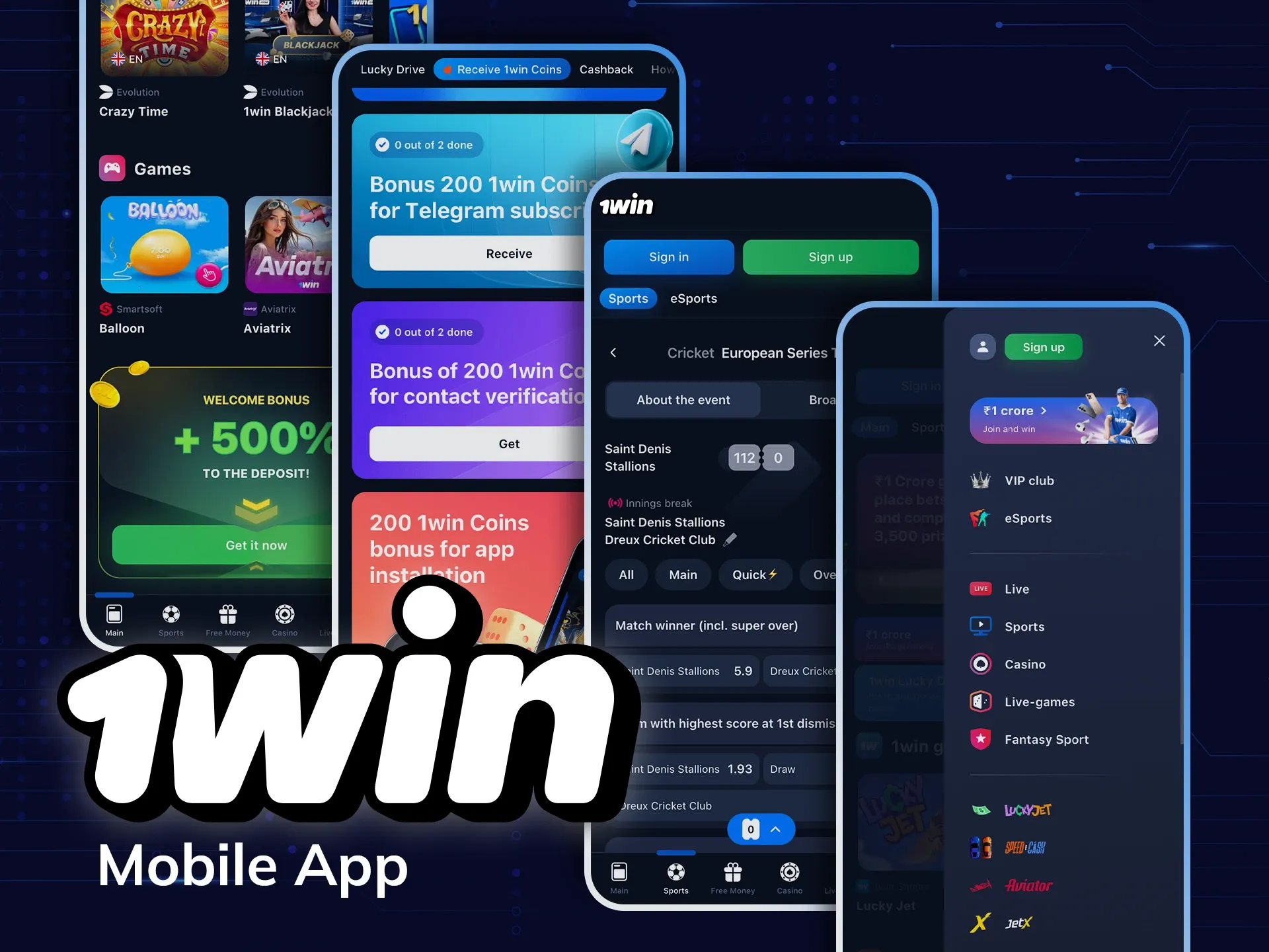 Discover the world of gambling with the 1Win mobile app.