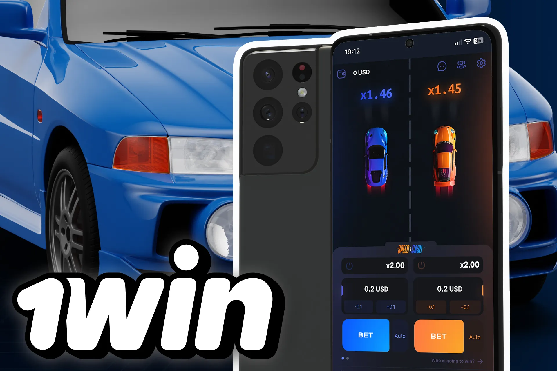 Open the 1win official website and download the Speed and Cash game in your smartphone.